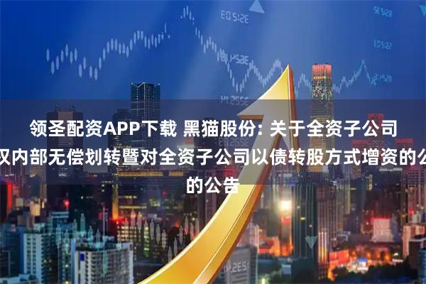 领圣配资APP下载 黑猫股份: 关于全资子公司股权内部无偿划转暨对全资子公司以债转股方式增资的公告